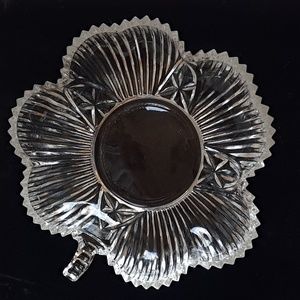 Vintage Federal Glass Shamrock Candy Dish